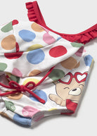 Costume con cappello protezione solare neonata Mayoral Newborn Pois colorati Mayoral Multicolore