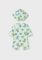Costume mare intero con cappello protezione solare neonato Mayoral Newborn animali verde Mayoral 0-1 Mesi 55cm