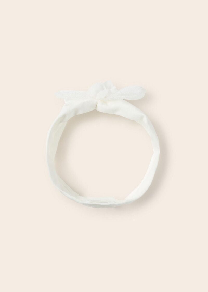 Fascetta capelli neonata Mayoral Newborn panna - ErreGiModaBimbo