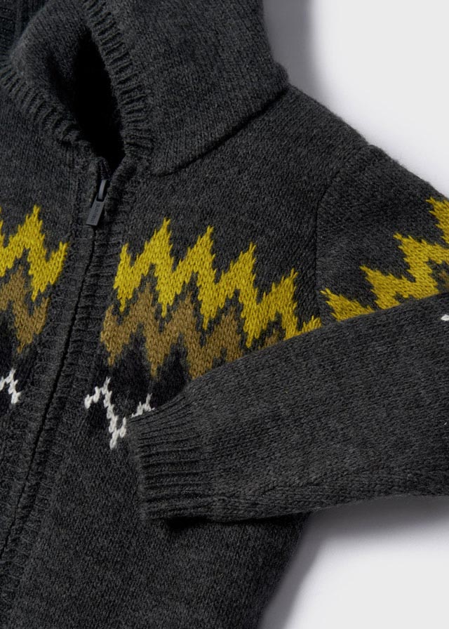 Felpa bambino Mayoral tricot jacquard graffite - ErreGiModaBimbo