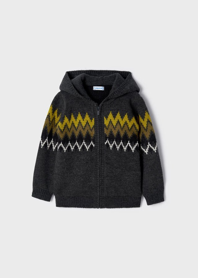 Felpa bambino Mayoral tricot jacquard graffite - ErreGiModaBimbo