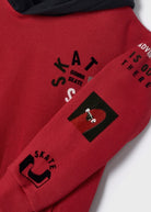 Felpa con cappuccio bambino Mayoral rossa "Skate" - ErreGiModaBimbo