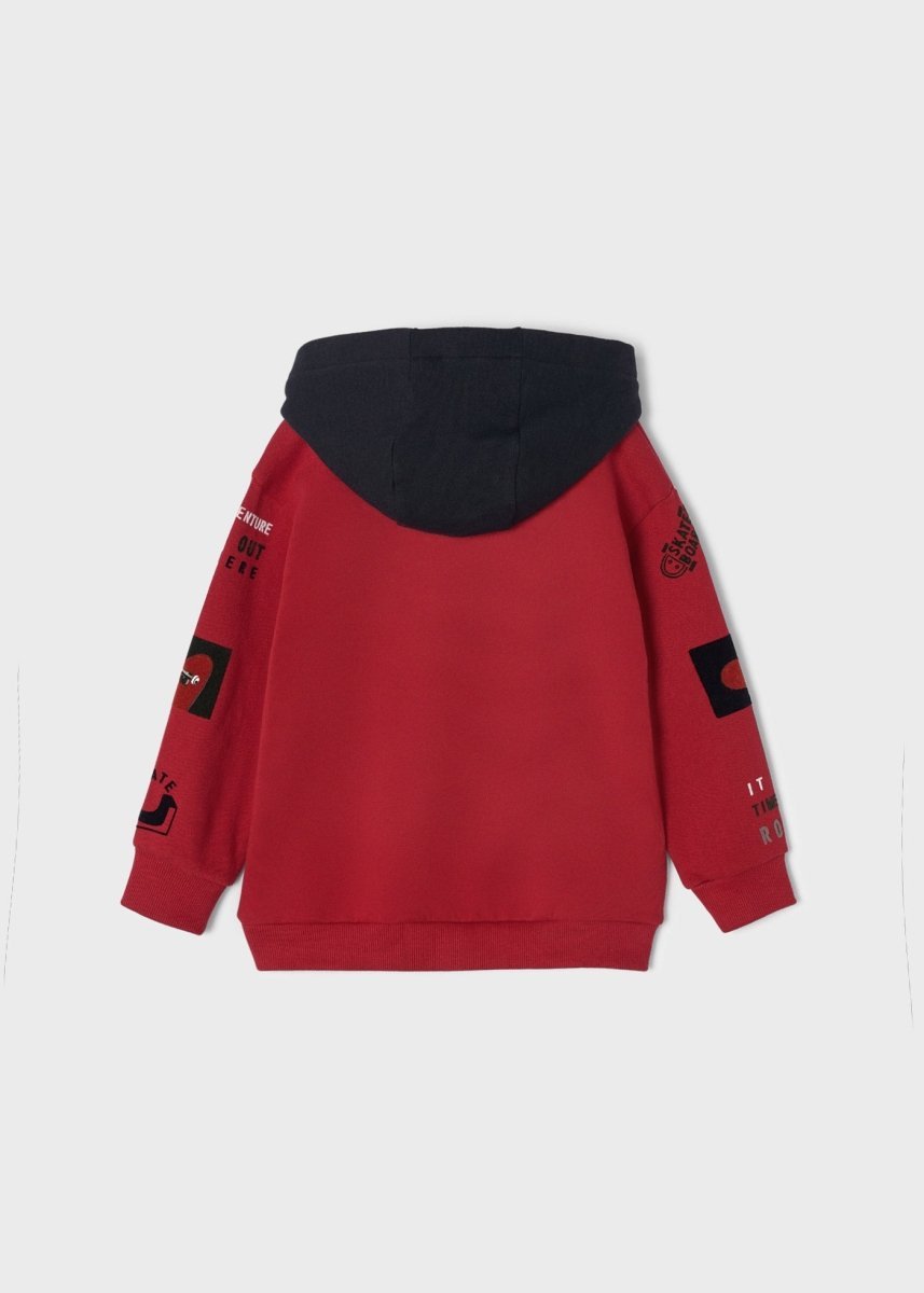 Felpa con cappuccio bambino Mayoral rossa "Skate" - ErreGiModaBimbo