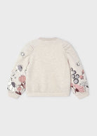 Felpa pullover ricami Cottone bambina Mayoral color pietra - ErreGiModaBimbo