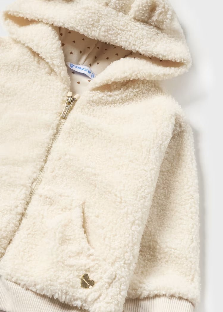 Felpa zip con cappuccio neonata Mayoral riccio cecio - ErreGiModaBimbo