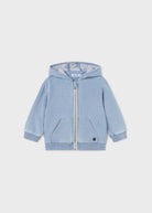 Felpa zip con cappuccio neonato Mayoral azzurra - ErreGiModaBimbo