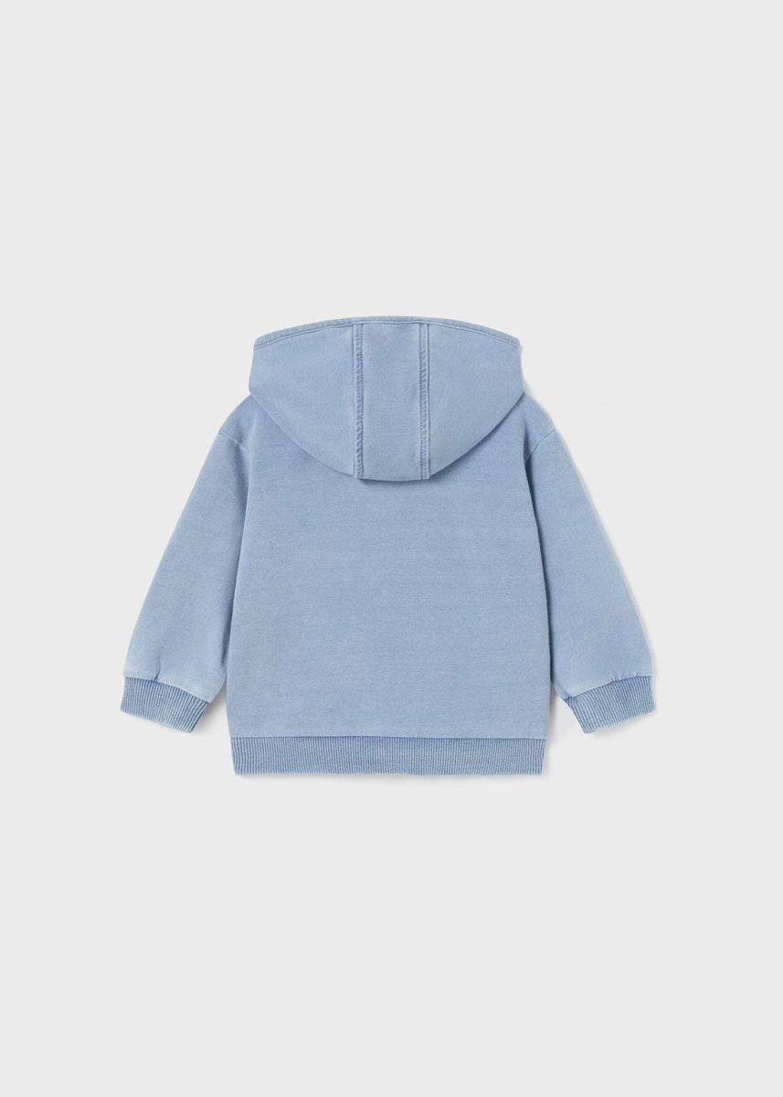 Felpa zip con cappuccio neonato Mayoral azzurra - ErreGiModaBimbo