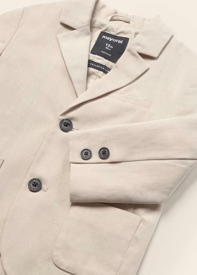 Giacca modello americana in lino neonato Mayoral beige - ErreGiModaBimbo