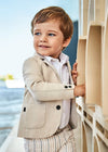 Giacca modello americana in lino neonato Mayoral beige