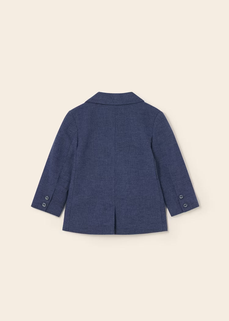 Giacca modello americana in lino neonato Mayoral blu - ErreGiModaBimbo