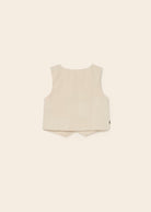 Gilet con stampa lino neonato Mayoral beige - ErreGiModaBimbo
