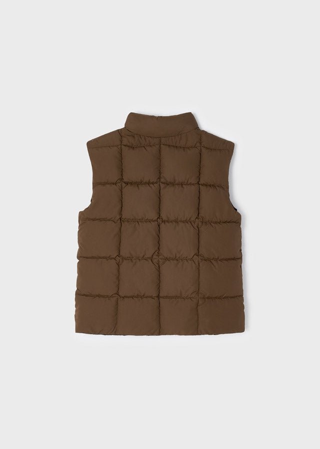 Gilet imbottito a quadri bambino Mayoral marrone - ErreGiModaBimbo