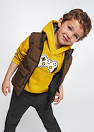 Gilet imbottito a quadri bambino Mayoral marrone - ErreGiModaBimbo