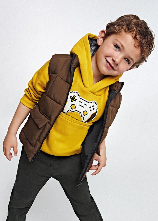 Gilet imbottito a quadri bambino Mayoral marrone - ErreGiModaBimbo
