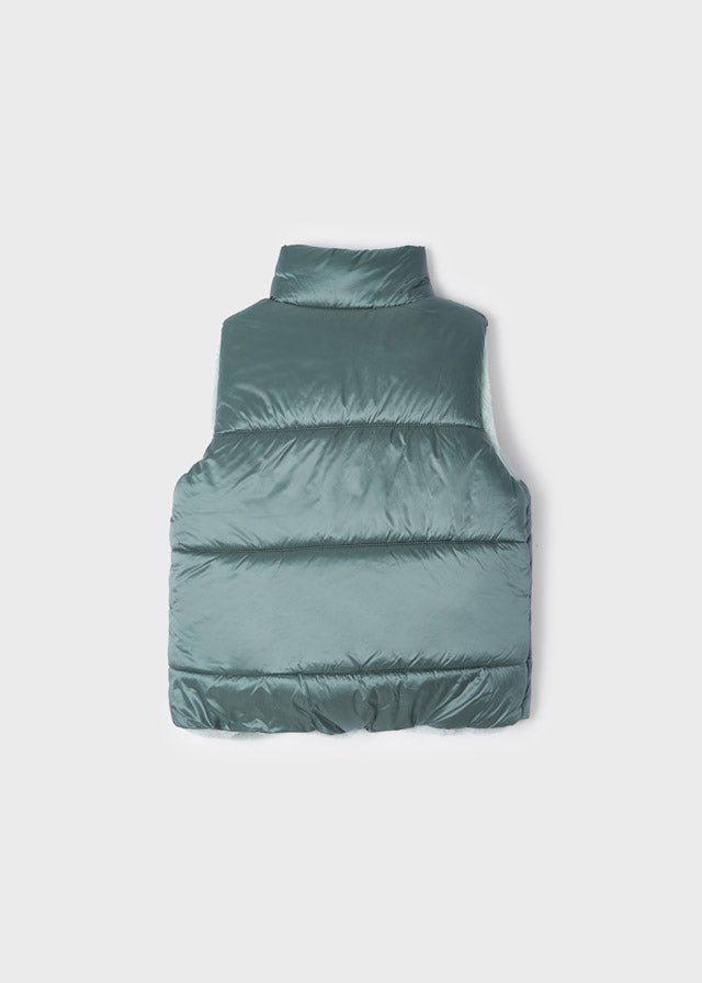 Giubbino smanicato reversibile bambina Mayoral verde - ErreGiModaBimbo