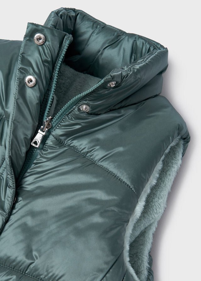 Giubbino smanicato reversibile bambina Mayoral verde - ErreGiModaBimbo