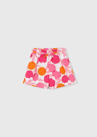 Gonna pantalone bambina Mayoral con fantasia geranio arancio