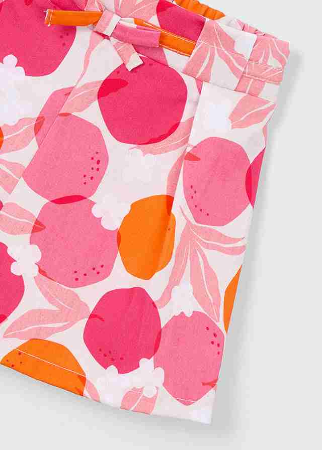 Gonna pantalone bambina Mayoral con fantasia geranio e arancio Mayoral 2 Anni 92cm