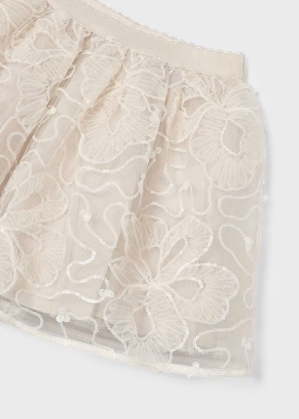 Gonna tulle fantasia bambina Mayoral panna - ErreGiModaBimbo