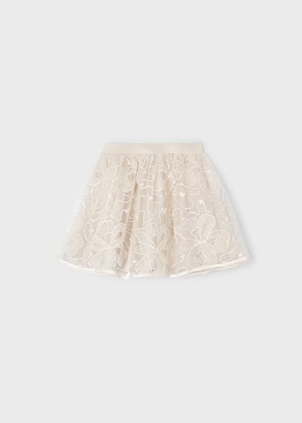 Gonna tulle fantasia bambina Mayoral panna - ErreGiModaBimbo