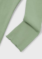 leggings flare bambina verde muschio cotone 95% primavera estate