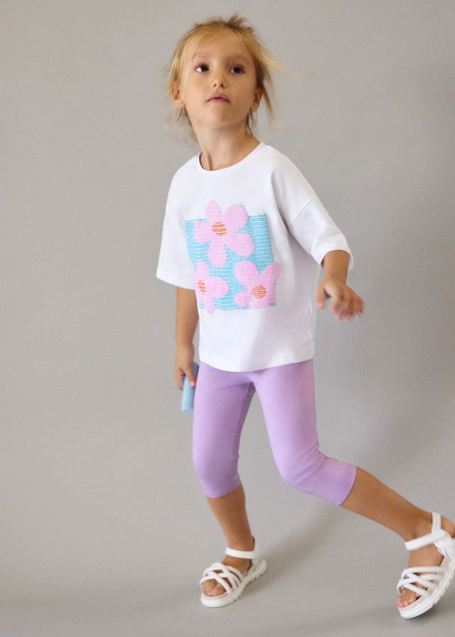 Leggings bambina 3/4 Mayoral in colore lilla Mayoral 2 Anni 92cm