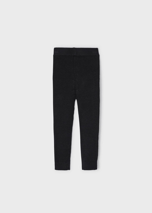 Leggings viscosa costine bambina Mayoral nero - ErreGiModaBimbo