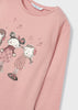 Maglietta bambina Mayoral stampata rosa "SONG"