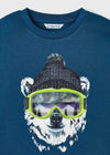 Maglietta interattiva lenticolare bambino Mayoral orso bianco