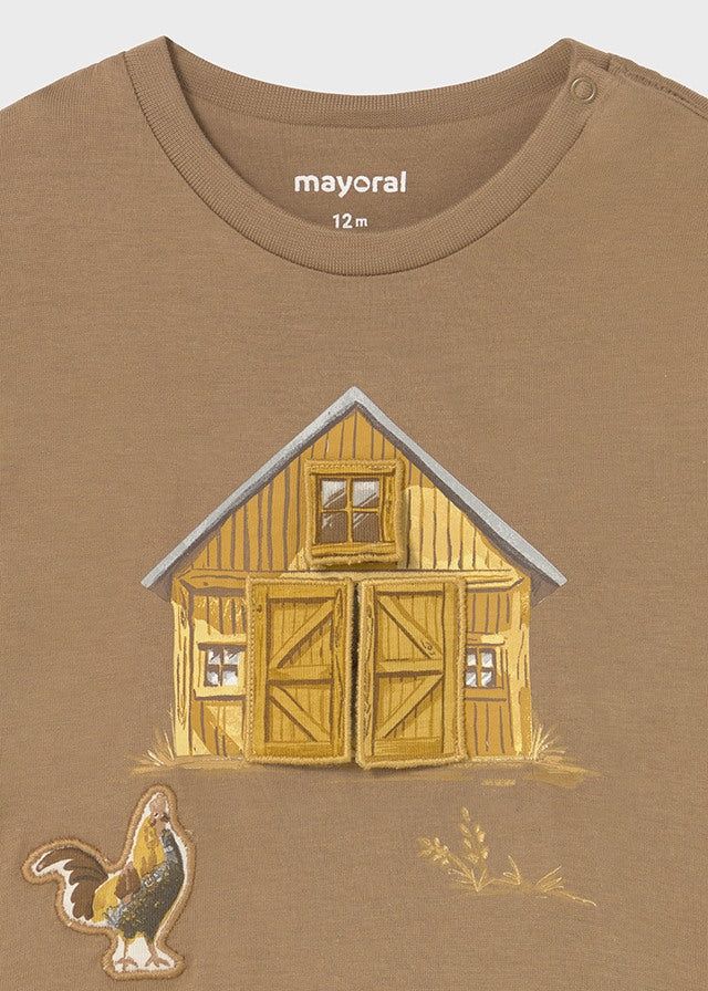 Maglietta interattiva neonato Mayoral fattoria caramello Mayoral 6 Mesi 68cm