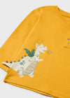 Maglietta interattiva neonato Mayoral gialla drago