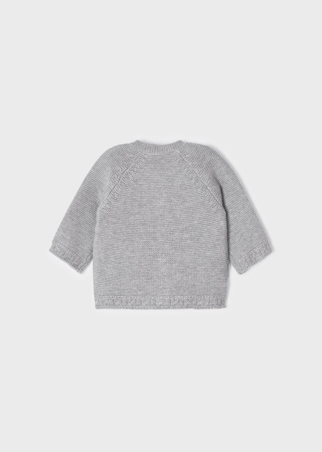 Maglioncino cardigan neonato Mayoral Newborn grigio - ErreGiModaBimbo