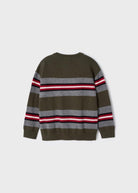 Maglioncino jersey bambino Mayoral righe verde - ErreGiModaBimbo
