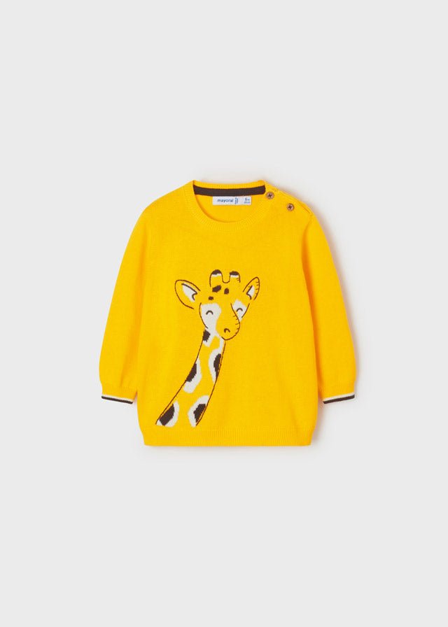 Maglioncino Jersey neonato Mayoral giallo giraffa - ErreGiModaBimbo