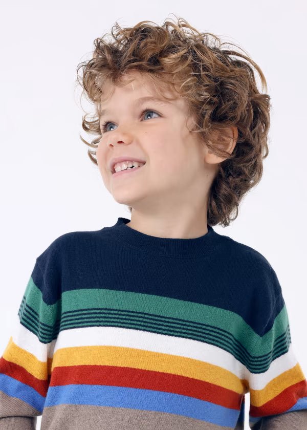 Maglione bambino Mayoral righe colorato - ErreGiModaBimbo