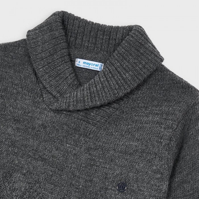 Maglione collo bambina Mayoral grgio - ErreGiModaBimbo