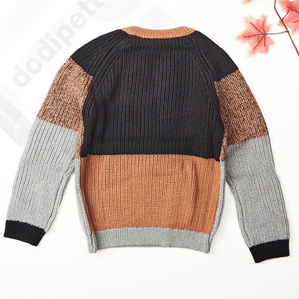 Maglione girocollo bambino Dodipetto tricolor di puro cotone - ErreGiModaBimbo