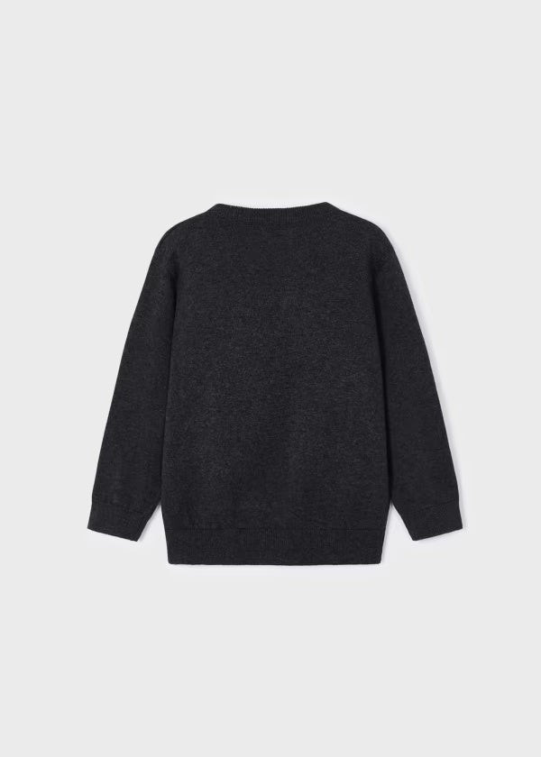 Maglione girocollo basico ragazzo Mayoral nero liquirizia - ErreGiModaBimbo