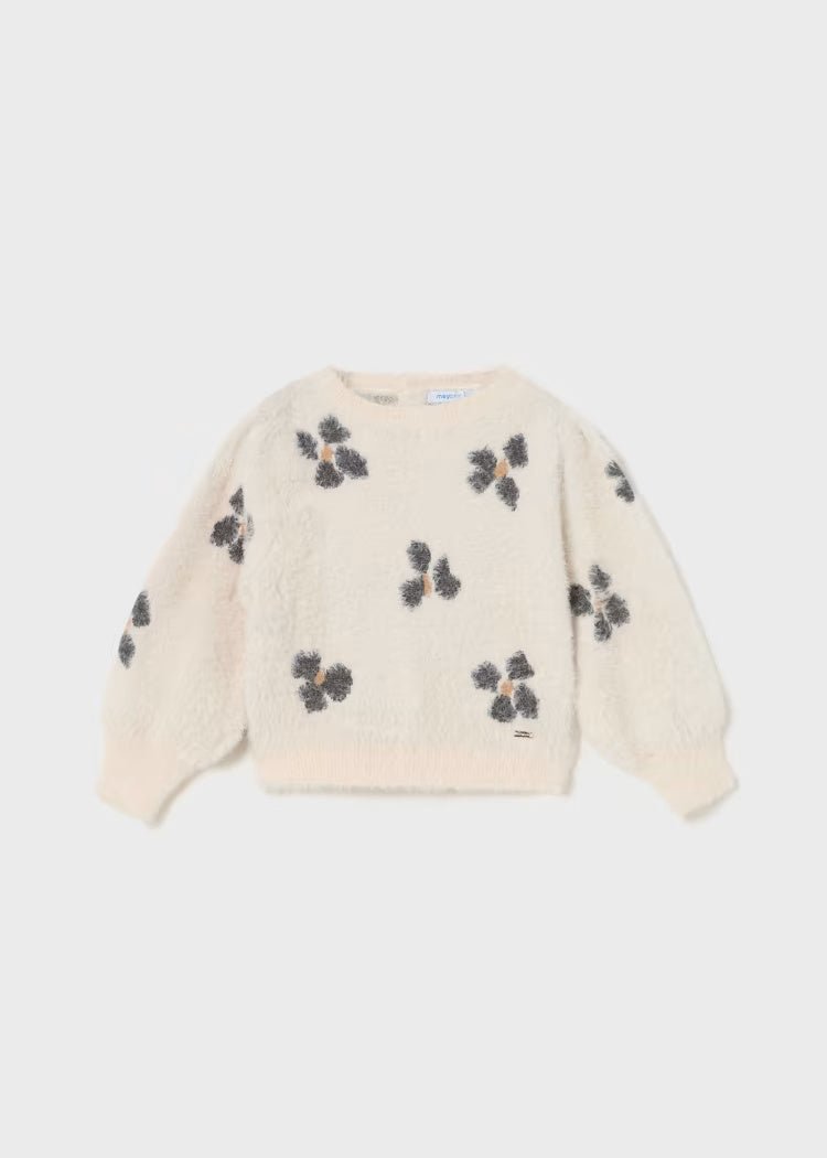 Maglione jacquard neonata Mayoral fantasia fiori - ErreGiModaBimbo