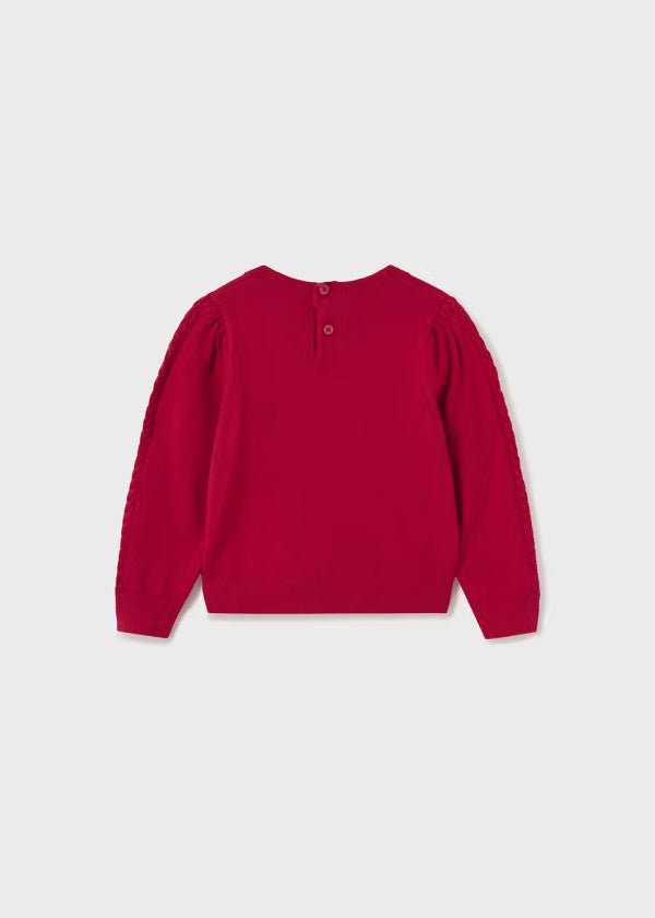 Maglione jacquard neonata Mayoral rosso renna - ErreGiModaBimbo