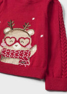 Maglione jacquard neonata Mayoral rosso renna - ErreGiModaBimbo