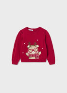 Maglione jacquard neonata Mayoral rosso renna - ErreGiModaBimbo