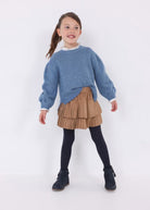 Maglione lustrini bambina Mayoral tinta unita indaco - ErreGiModaBimbo
