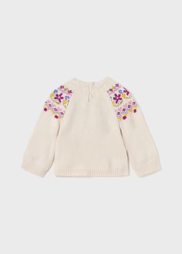 Maglione neonata Mayoral cecio fantasia in jacquard - ErreGiModaBimbo