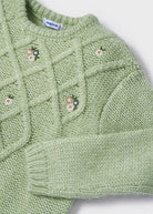 Maglione ricami bambina Mayoral verde - ErreGiModaBimbo