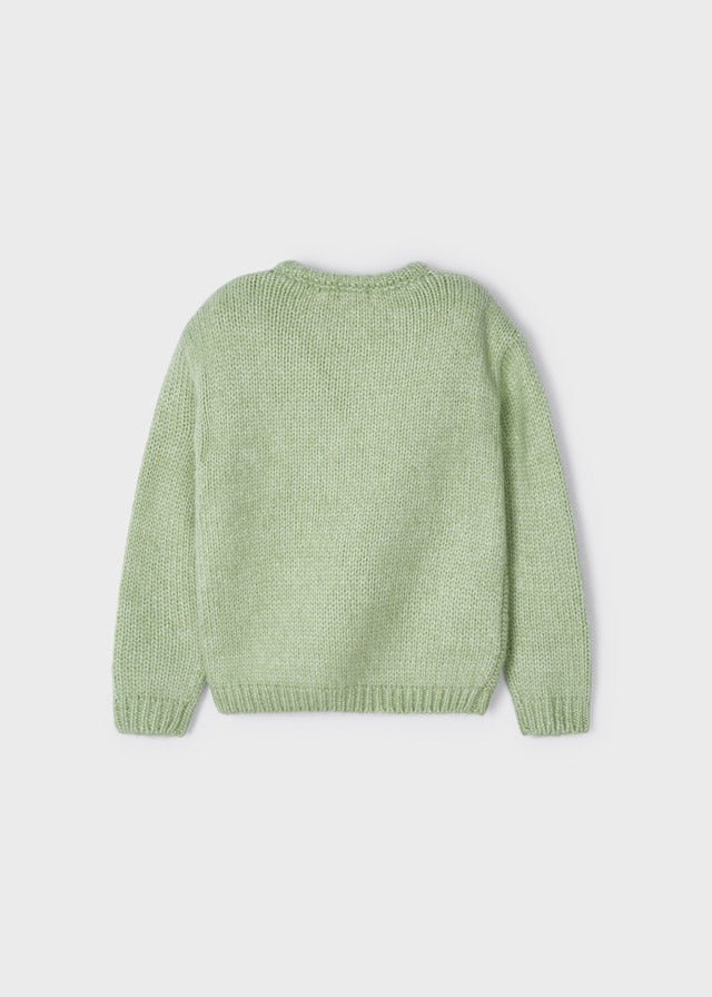 Maglione ricami bambina Mayoral verde - ErreGiModaBimbo