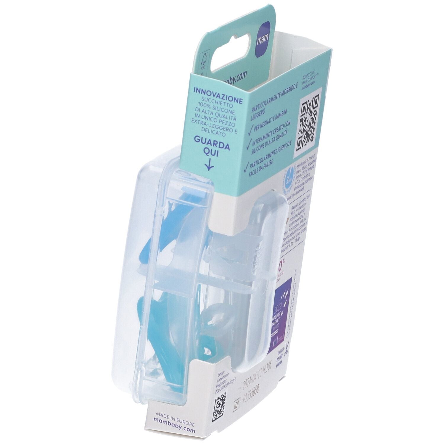 MAM Comfort Succhietto in Silicone Neonati 0-3 Mesi MAM