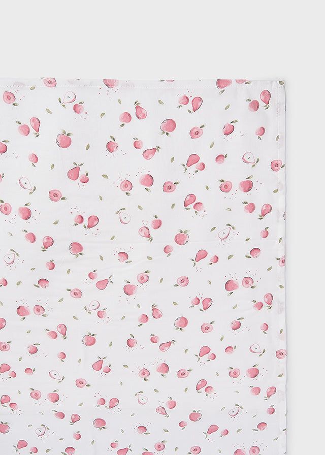 Mussolina garza grande neonata Mayoral Newborn frutta rosa Mayoral