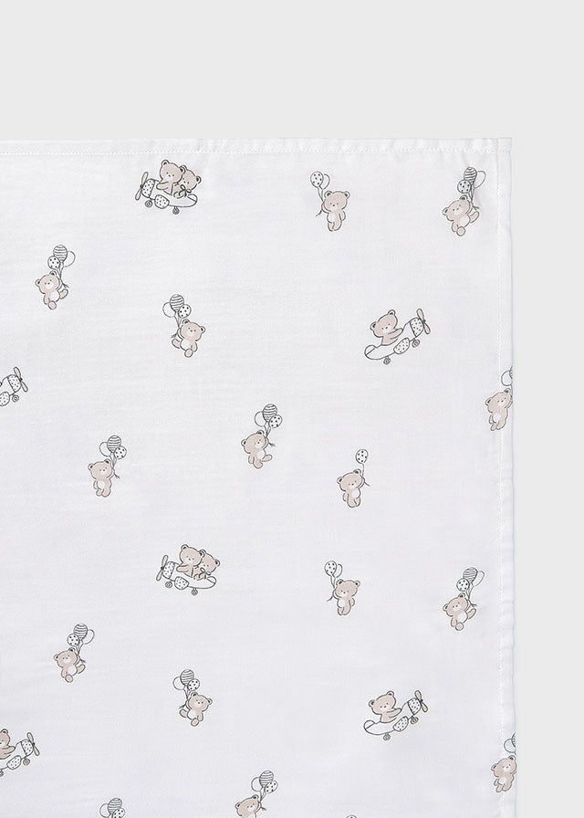 Mussolina garza grande neonati Mayoral Newborn tortora tema elefanti Mayoral