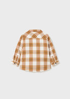 Overshirt foderata neonato Mayoral imbottita fantasia quadri arachide - ErreGiModaBimbo